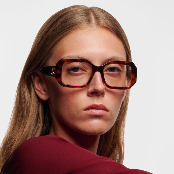 Celine Women Eyeglasses Blonde Havana Demo Rectangle CL50155I 053 NEW AUTHENTIC - Picture 8 of 9